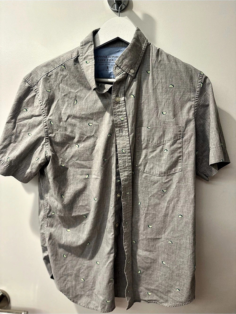 J.Crew Men's Gray Patterned Button Down Shirt